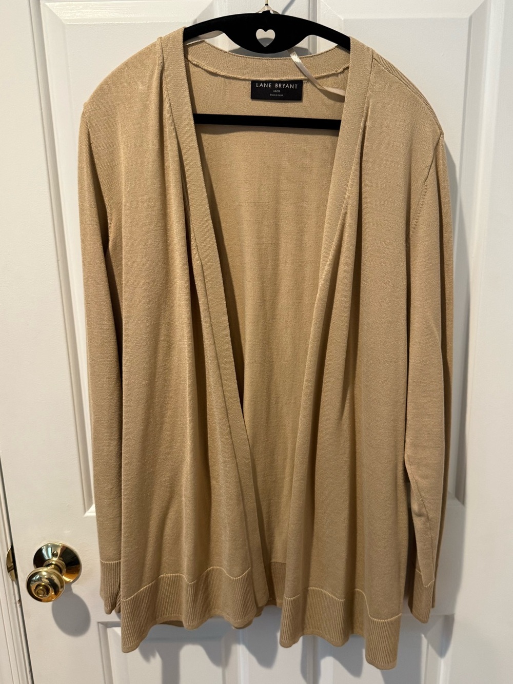 Lane Bryant Tan Open-Front Cardigan 18/20